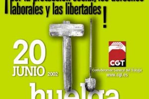 Cartel Huelga General 20J 2002 CGT