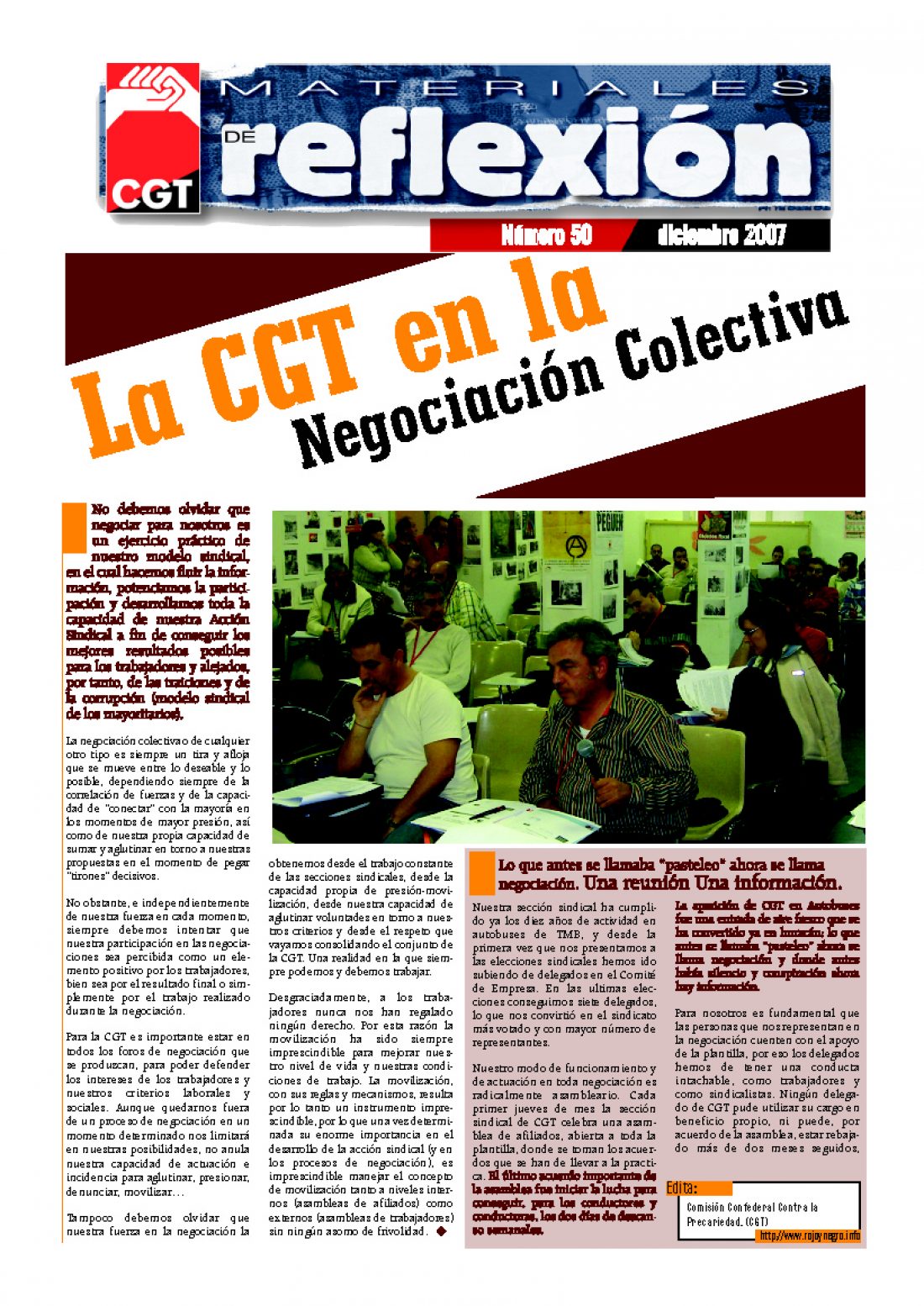 MR 50 La CGT en la Negociación Colectiva