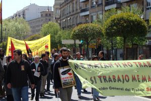 Salamanca : crónica y foto de la manifestación de CGT