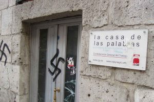 Atentado contra una sede de CGT en Valladolid.