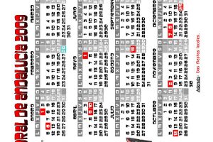 PDF cegetero del calendario laboral 2009 de Andalucía