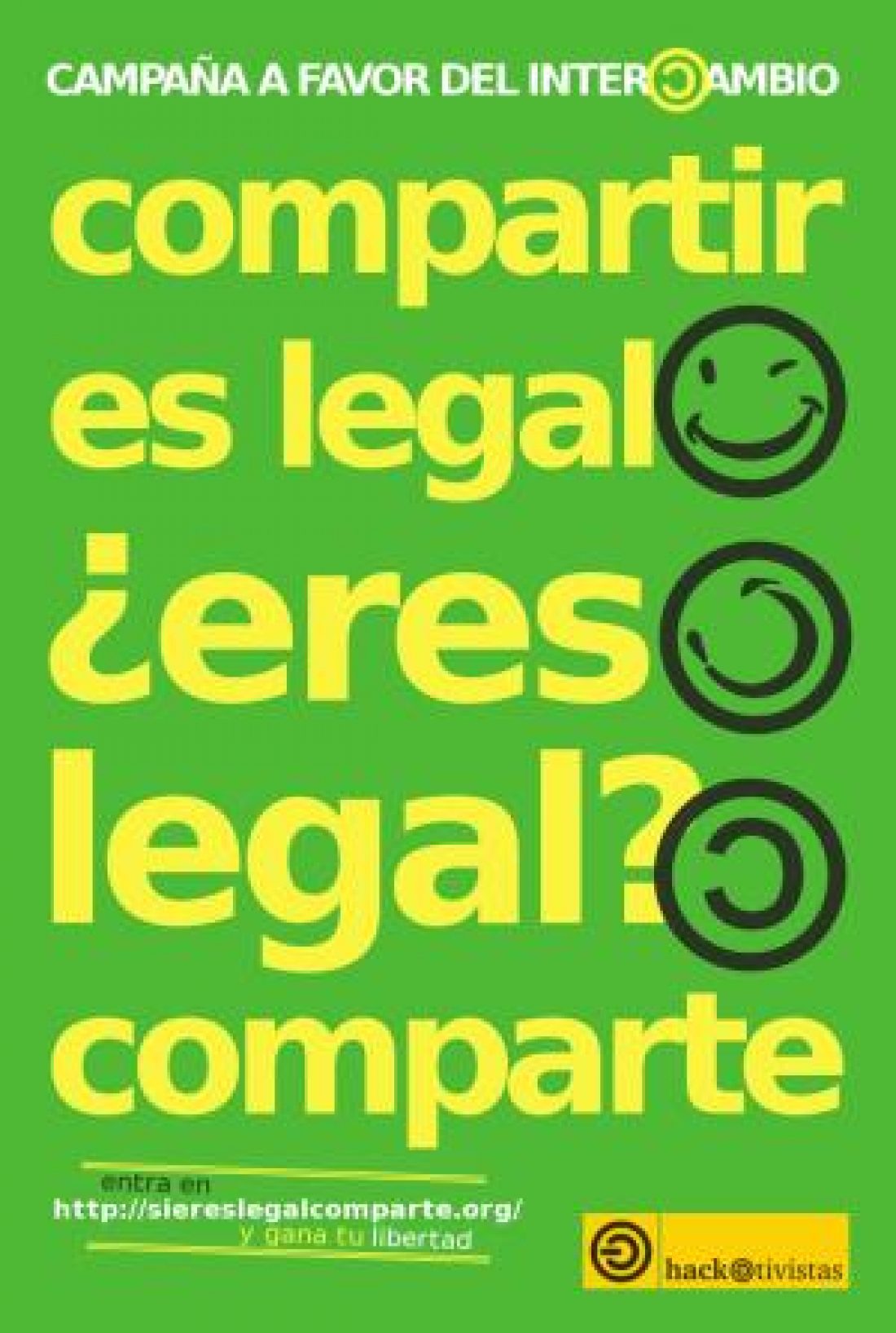 ¡Compartir es bueno, compartir es humano, es legítimo y es legal en España !