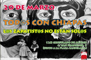 Tenerife, 20 de Marzo : Concentración contra la militarización de Chiapas.