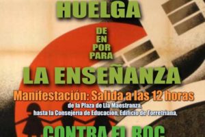 14 de Abril. El profesorado andaluz convocado a la Huelga en la enseñanza.