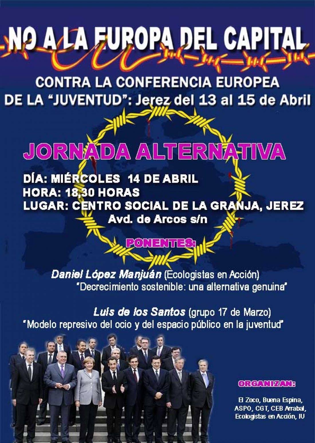 Jerez, 14 de Abril : Jornada Alternativa contra la conferencia europea de la «Juventud»