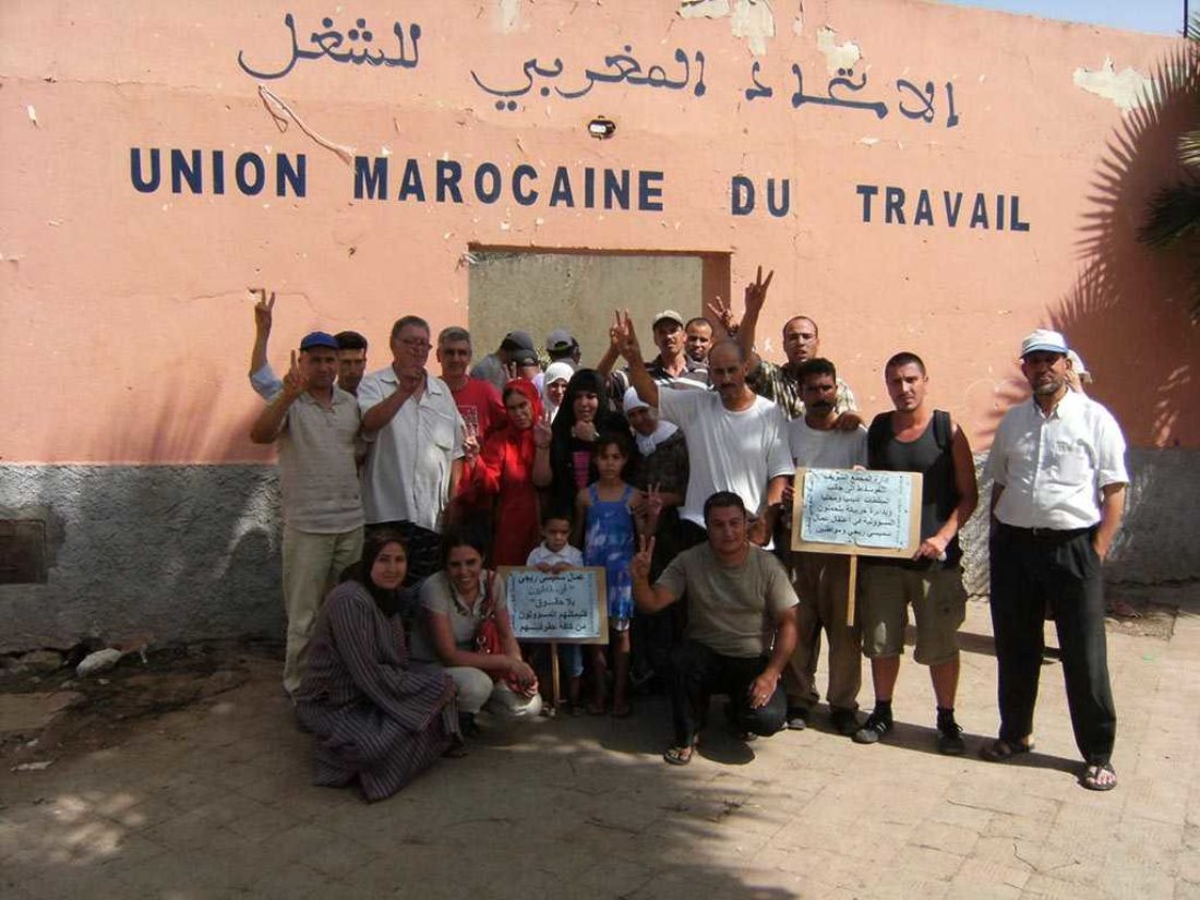 CNT-F y CGT visitan a los mineros de Khouribga (Marruecos)