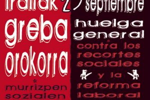 Comunicado de CGT-LKN Nafarroa : De nuevo a la calle. ¡29S Huelga General !