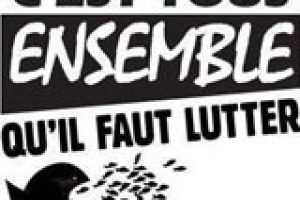 Madrid, 23 de septiembre : Concentración ante la embajada francesa, en apoyo a la huelga general en Francia el 23-S