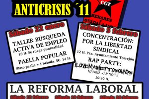 Torrejón de Ardoz, 5 de febrero : Concentración contra la represión sobre CGT del Ayuntamiento