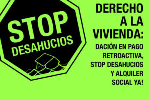 CGT con las movilizaciones por el derecho a la vivienda y contra los desahucios