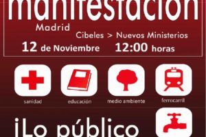 Madrid, 12 de Noviembre : Manifestación estatal de la CGT en defensa de los servicios públicos y contra los recortes sociales.