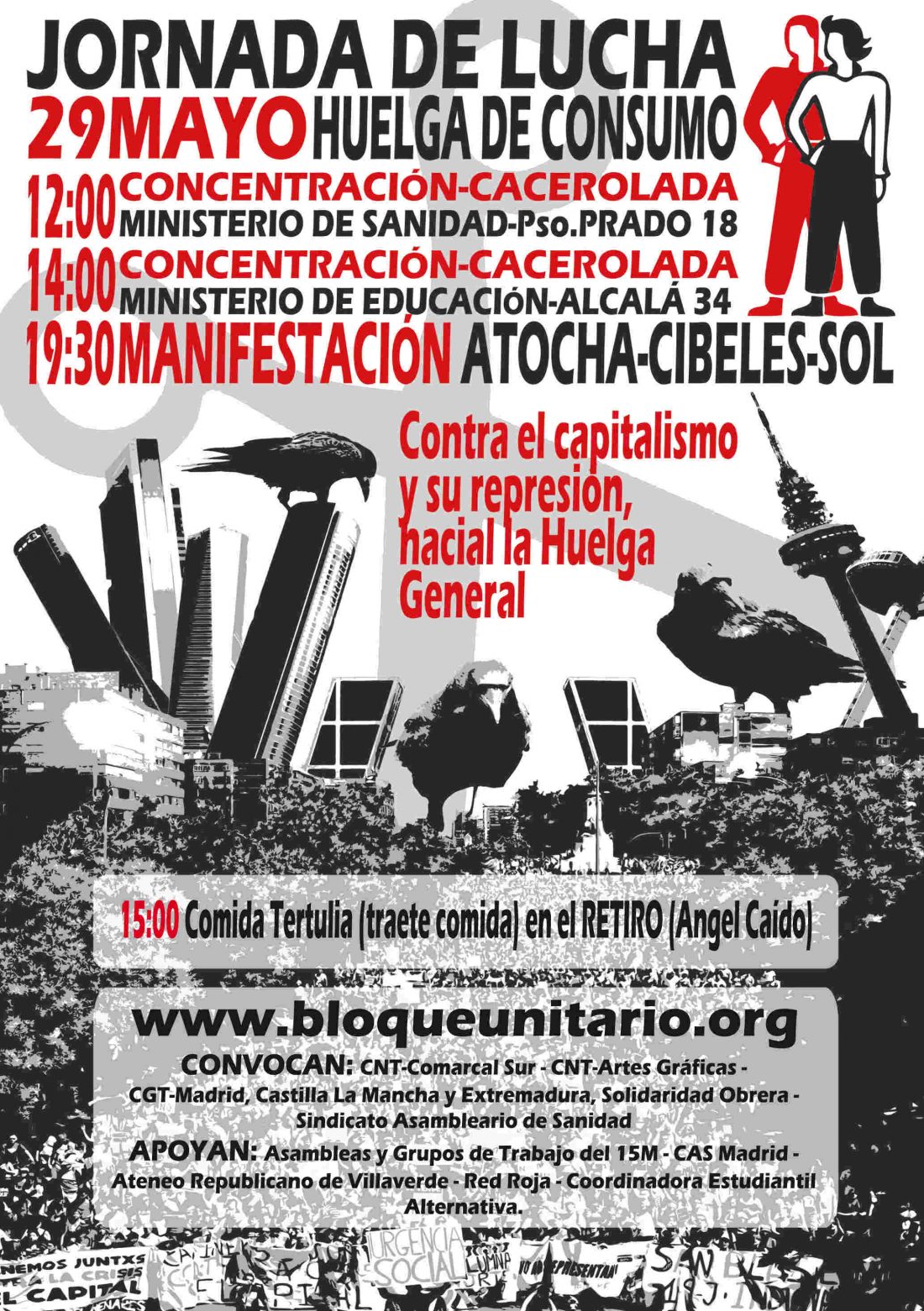 29 de mayo Madrid. Jornada de lucha y huelga de consumo