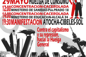 29 de mayo Madrid. Jornada de lucha y huelga de consumo