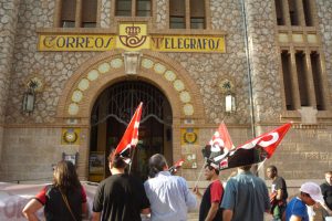 Madrid. Concentración de apoyo contra la represion en Correos