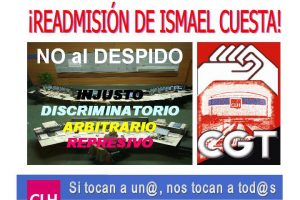 Ismael readmisión!! CLH de Torrejón, Villaverde, Cartagena, S. Centrales, Alcazar de San Juan, A Coruña, Tarragona, Barajas y Loeches contra su despido.