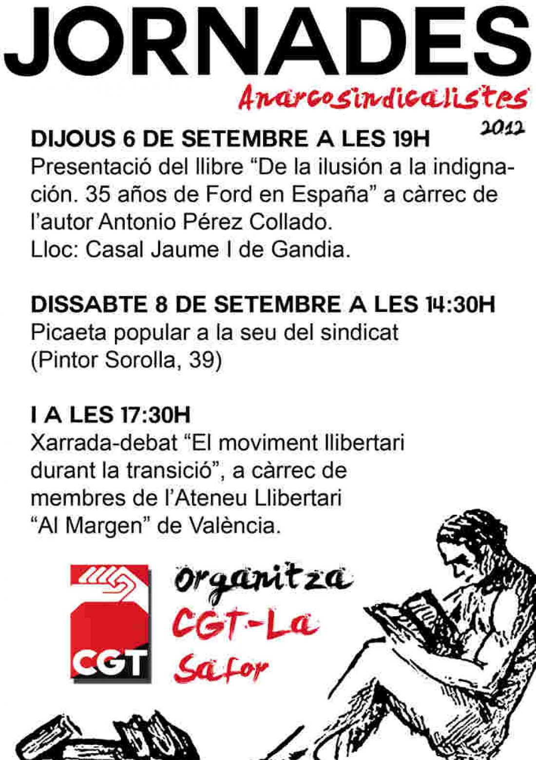 Jornadas anarcosindicalistas de CGT La Safor 6 y 8 de septiembre