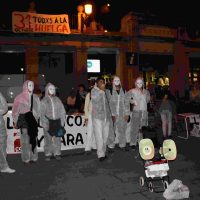 Segovia. Concentración teatralizada de CGT por la Huelga General 31-O