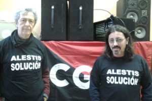 Concentración de los trabajadores de Alestis