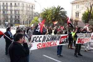 Barcelona. Concentración contra los despidos y la represión en FCC