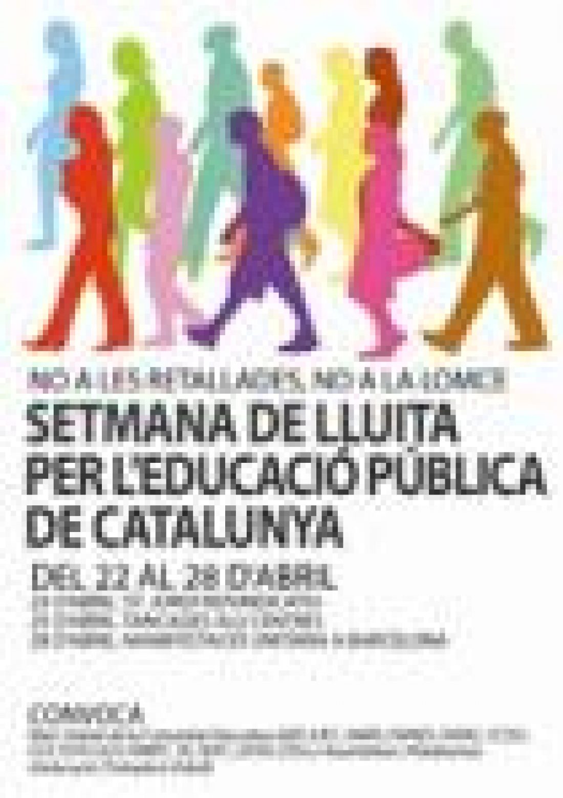 Semana de lucha por la Educación Pública de Catalunya del 22 al 28 de abril