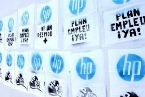 Zaragoza. Manifestación de trabajadorxs de HP: Por un empleo estable y con derechos