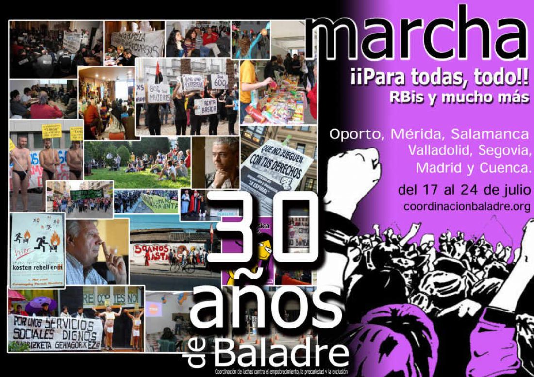 La coordinación Baladre celebra sus 30 años con una Caravana-Marcha