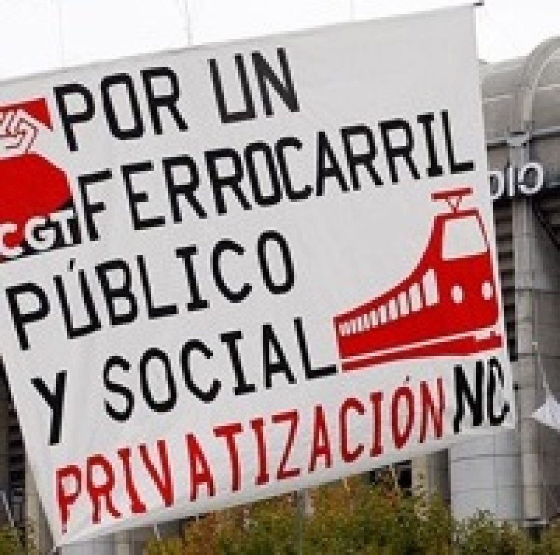 CGT seguirá actuando contra este modelo de ferrocarril