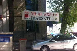 Crónica de la parada durante el descanso contra el Despido Colectivo en Tragsatec el 10 de septiembre de 2013