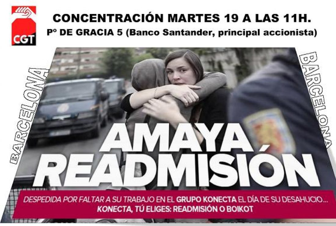 Concentración en Barcelona Amaya readmisión