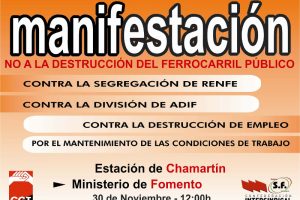 30N-Manifestación Estatal en Madrid por un Ferrocarril público