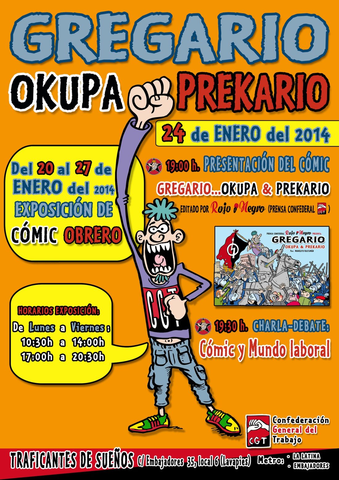 Presentación del cómic Gregario: okupa&prekario