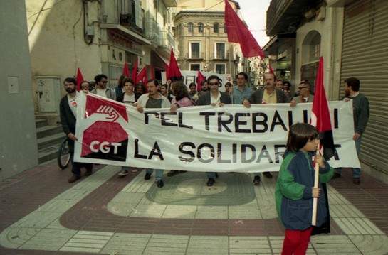 Manifestación 1 de mayo (Lleida 1996)