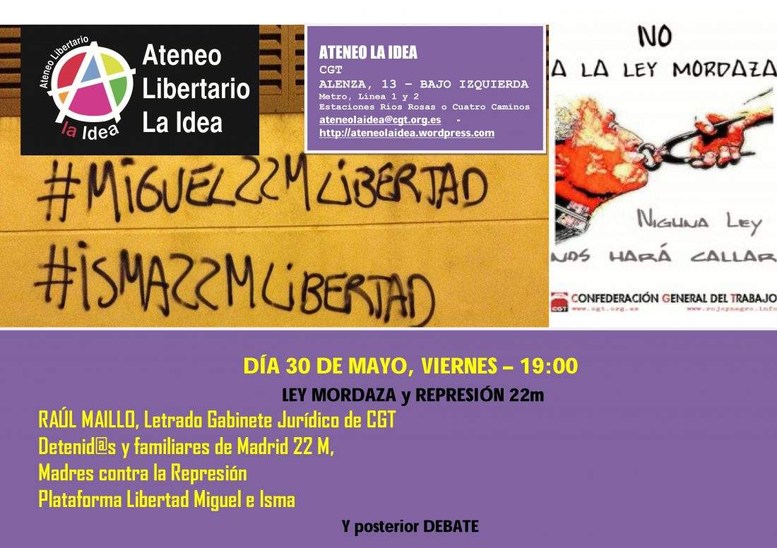 Ateneo La Idea – Ley Mordaza Y Represión. Libertad Presos