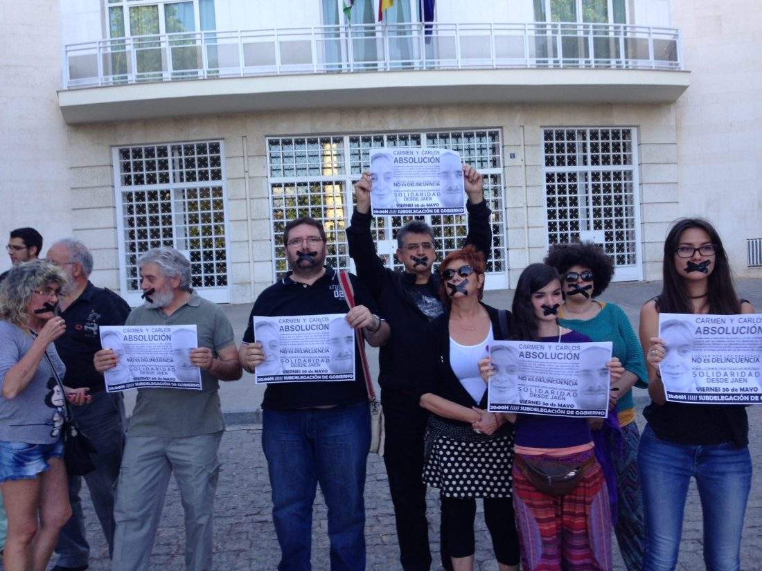 Concentración en Jaen: Carlos y Carmen absolución