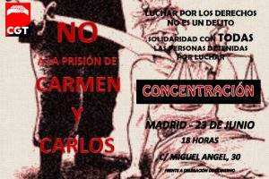 Concentración en apoyo de Carmen y Carlos