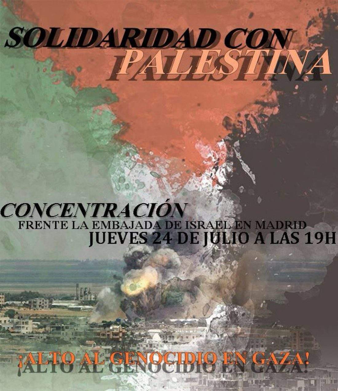 Concentraciones en apoyo al pueblo palestino