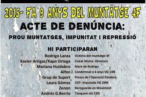 Acto antirrepresivo en Barcelonan el 6 de febrero