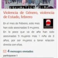 Violencia de Género, violencia de Estado, febrero