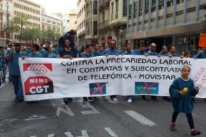 La CGT sigue respaldando la lucha de los trabajadores y trabajadoras de Movistar