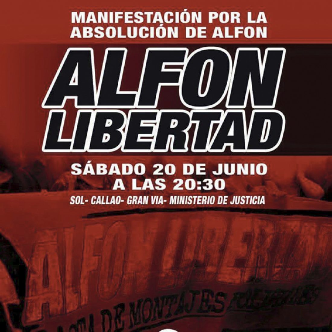 20-J: Manifestación por la absolución de Alfon