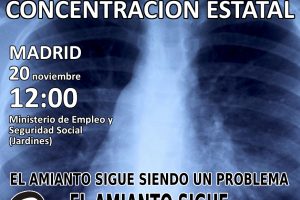 Concentración Estatal en Madrid, 20 nov. 12:00 h. – El Amianto sigue Matando