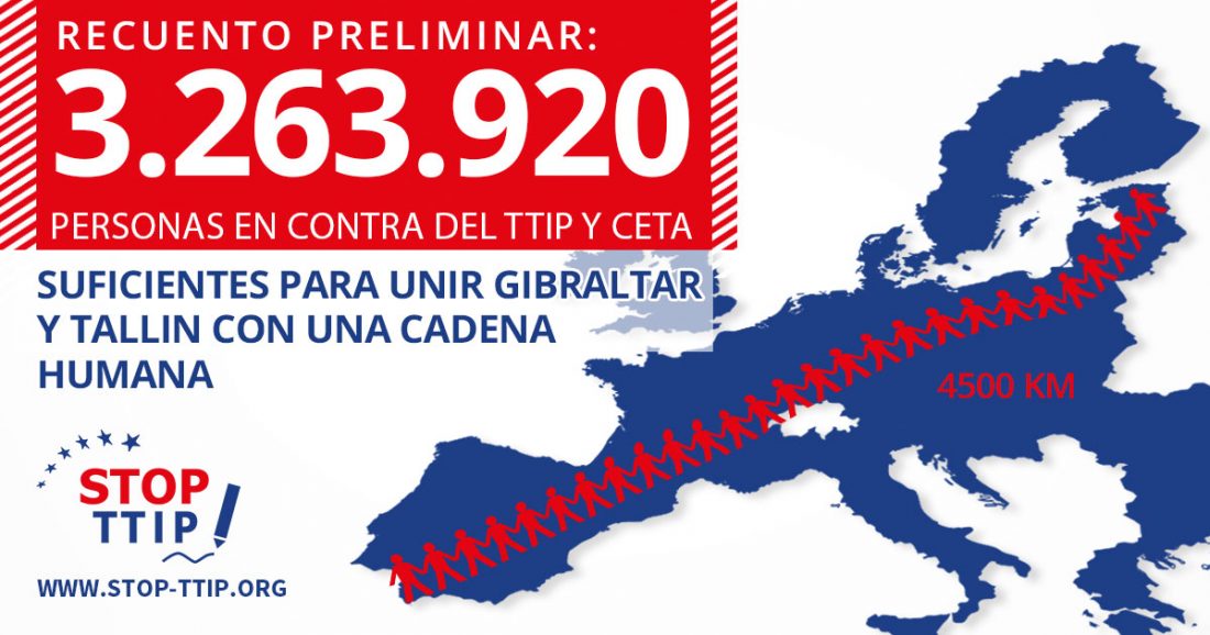 Continúa la recogida de firmas contra el TTIP