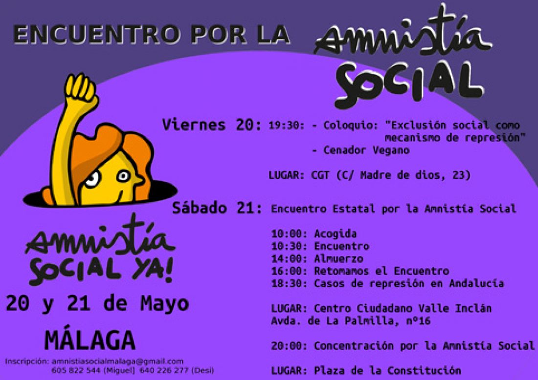 20 y 21M: Encuentro por la Amnistía Social ya!!!