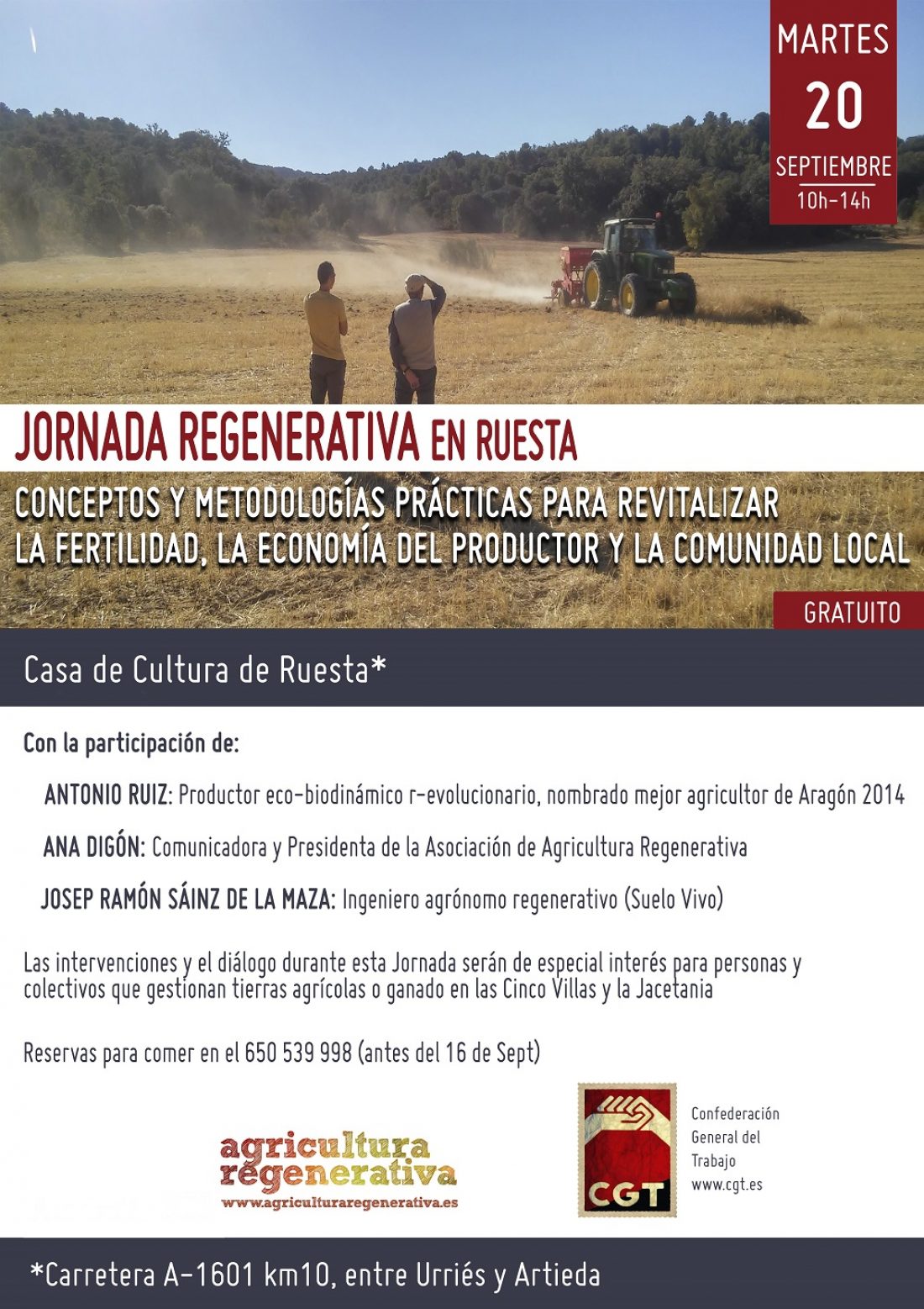 *Jornada Regenerativa* en Ruesta, Zaragoza