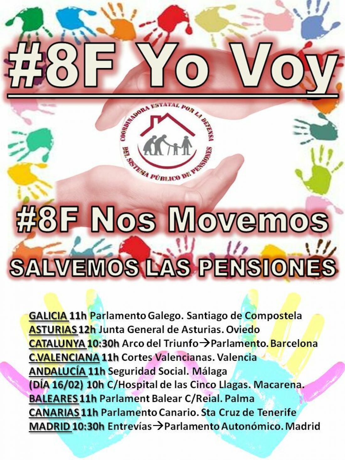 El 8 de febrero luchamos en defensa de las pensiones