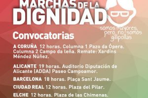 Convocatorias 25F Marchas de la Dignidad