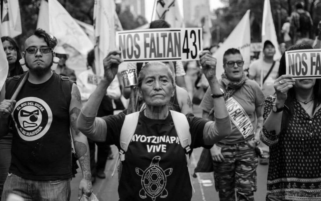 CGT manifiesta su repulsa a las desapariciones forzosas en el 4º aniversario de la desaparición de los 43 estudiantes de Ayotzinapa