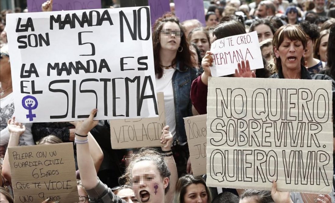 “La (in) justicia patriarcal viola por tercera vez a la mujer, víctima de La Manada”