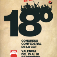 Cartel XVIII Congreso CGT (Valencia 2018)