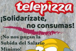 Las plantillas de Telepizza llaman al boicot contra la empresa por unas condiciones laborales dignas